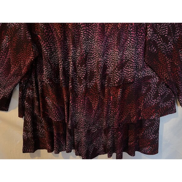 SUSAN GRAVER Liquid Knit Layered Purple Multi Tunic Whimsigoth Boho Women's 2X - Picture 5 of 8